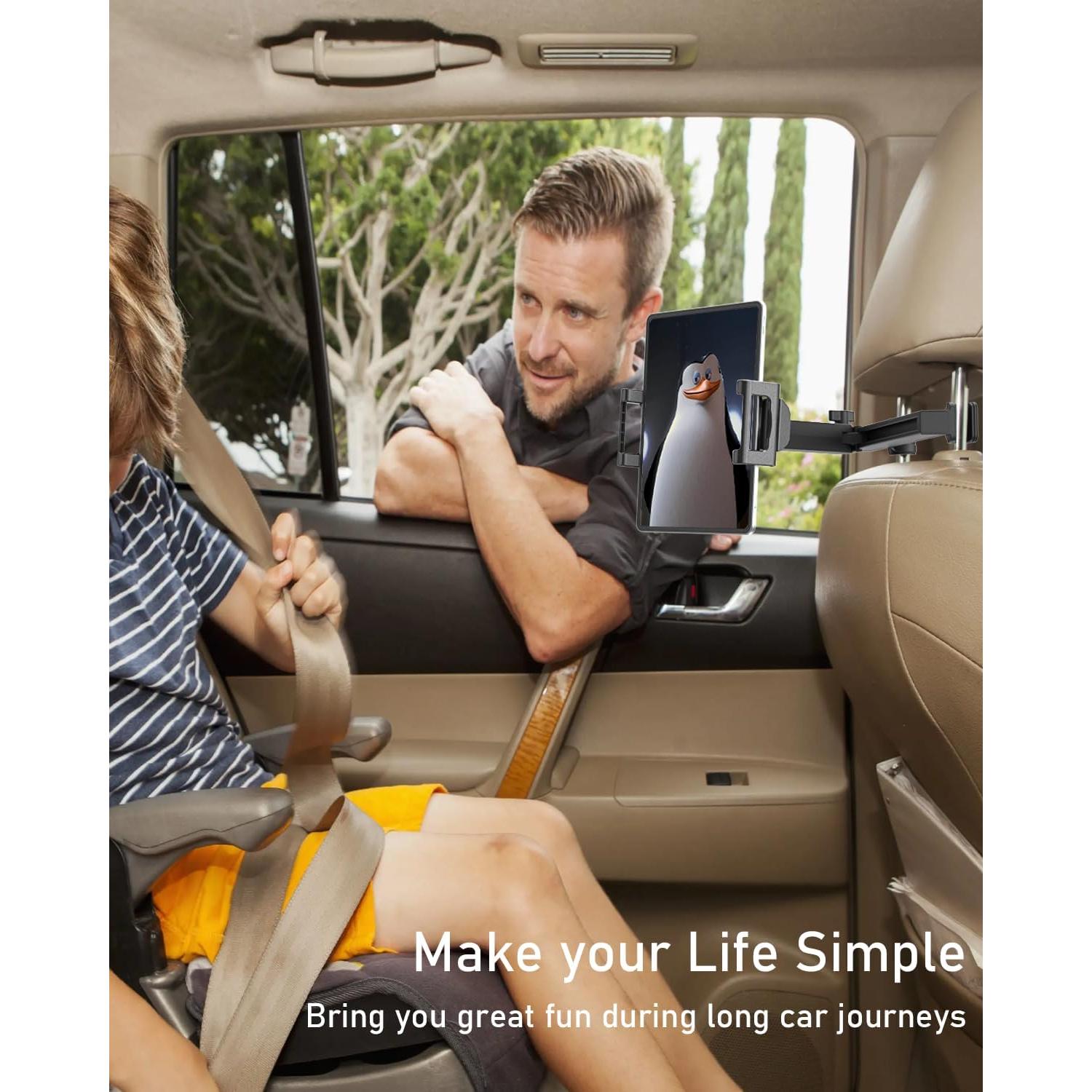 Soporte para Tableta en Reposacabezas NATDETC 3 en 1 Ajustable