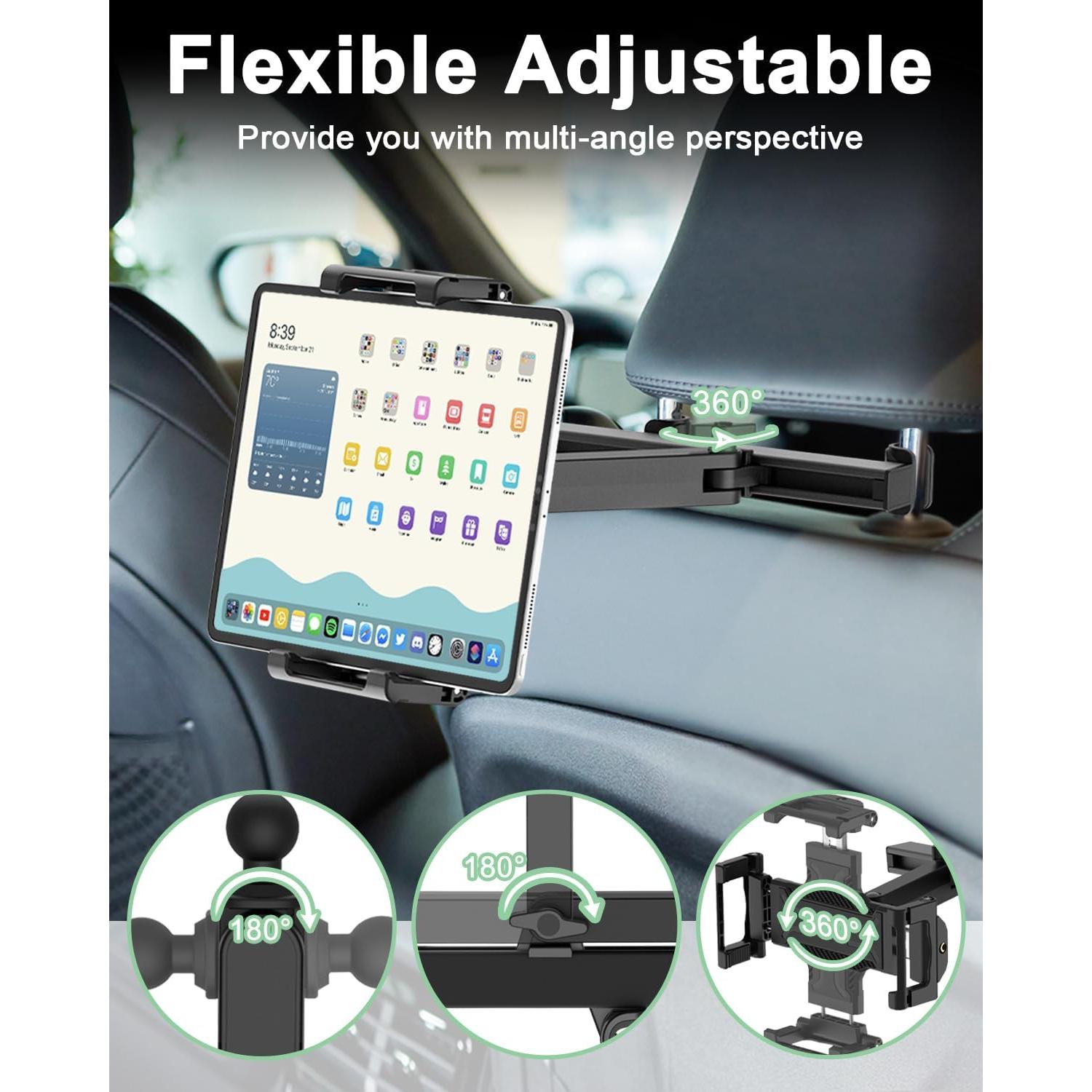 Soporte para Tableta en Reposacabezas Auto FreeSave Ajustable