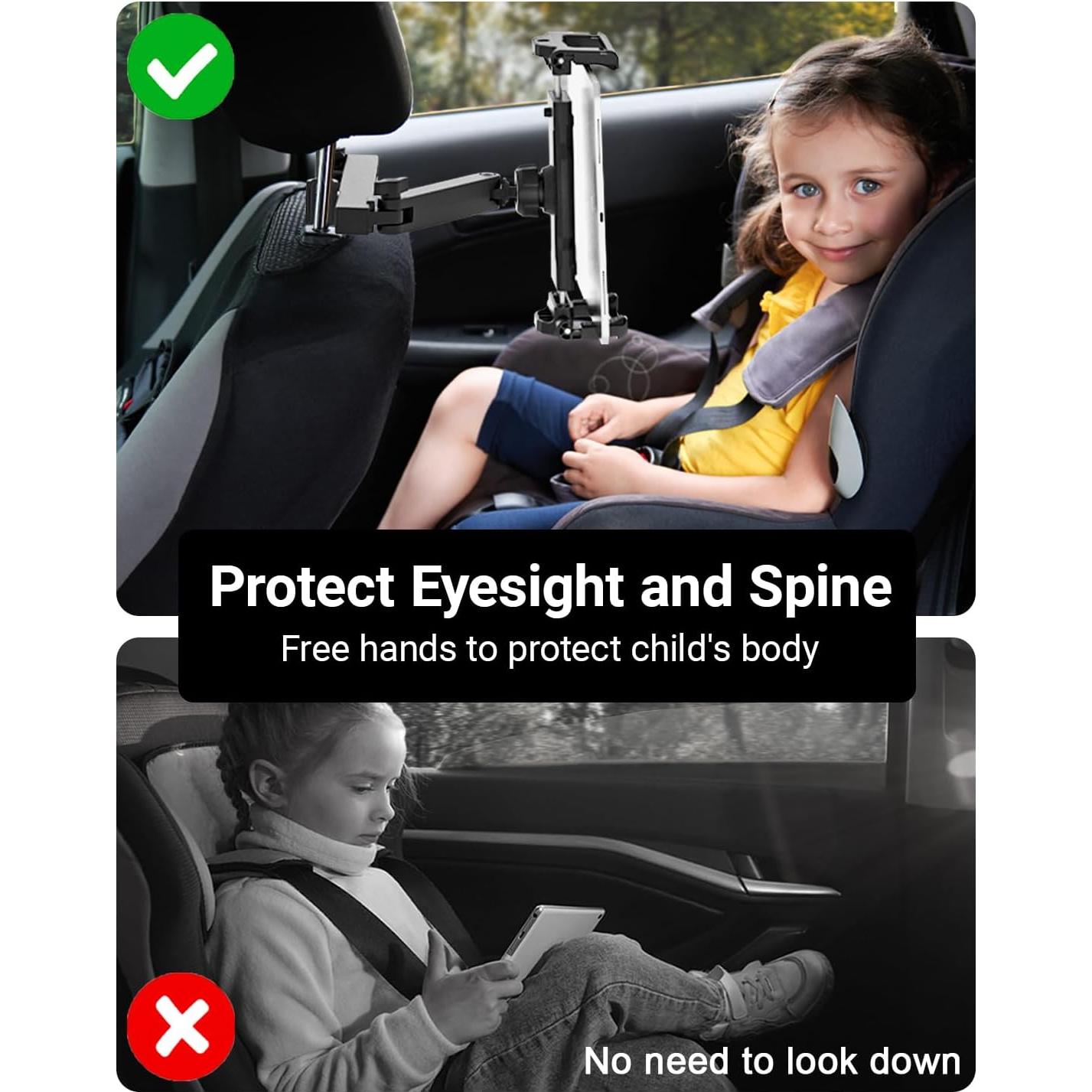 Soporte para Tableta en Reposacabezas Auto FreeSave Ajustable