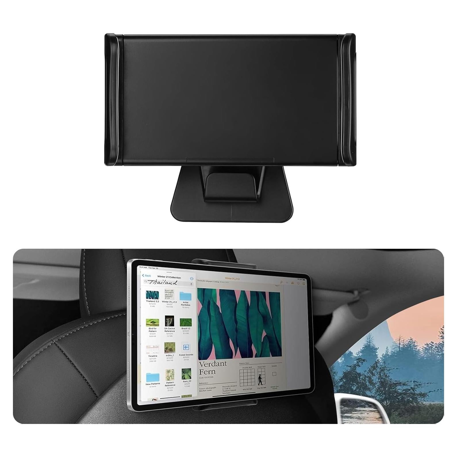 Soporte de Tableta BASENOR para Tesla Model Y/3/S/X - Rotación 360°