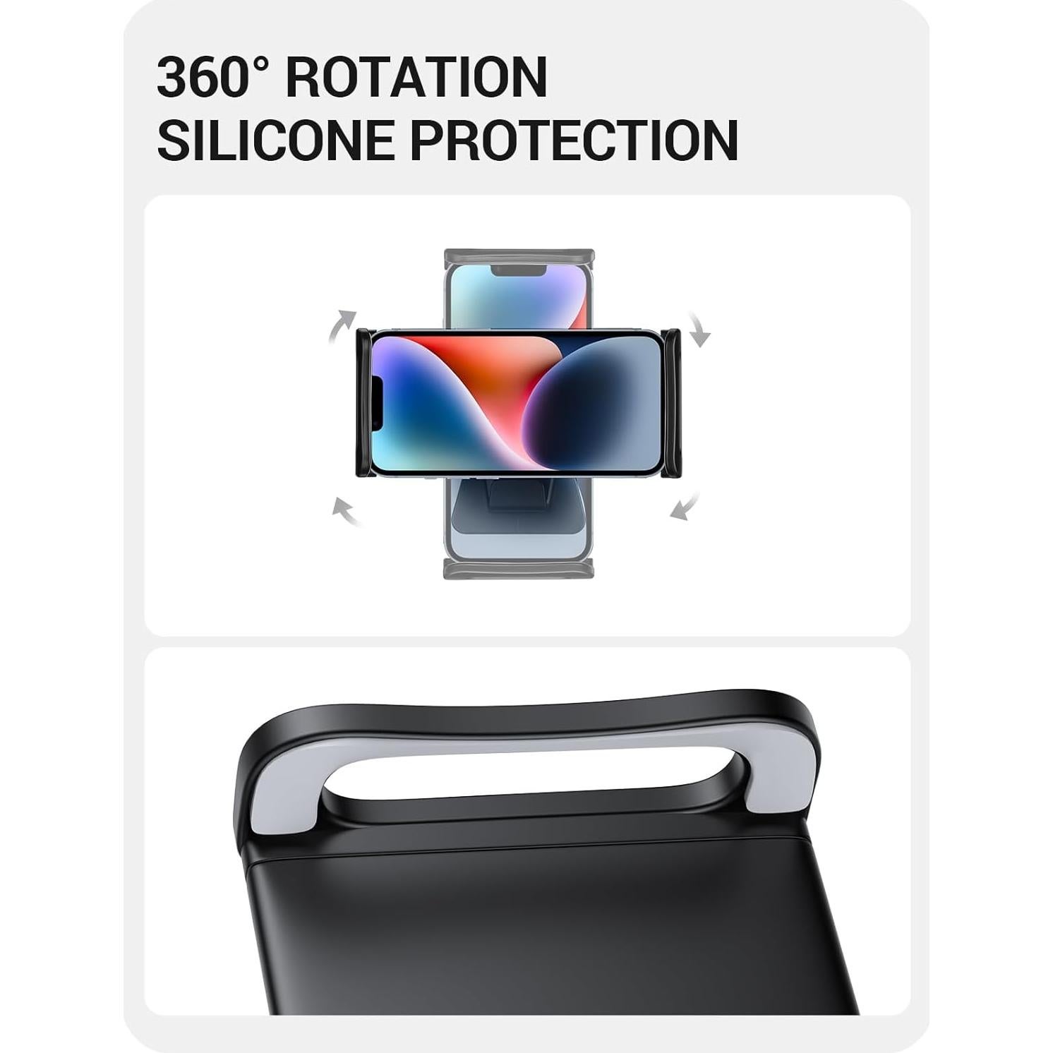 Soporte de Tableta BASENOR para Tesla Model Y/3/S/X - Rotación 360°