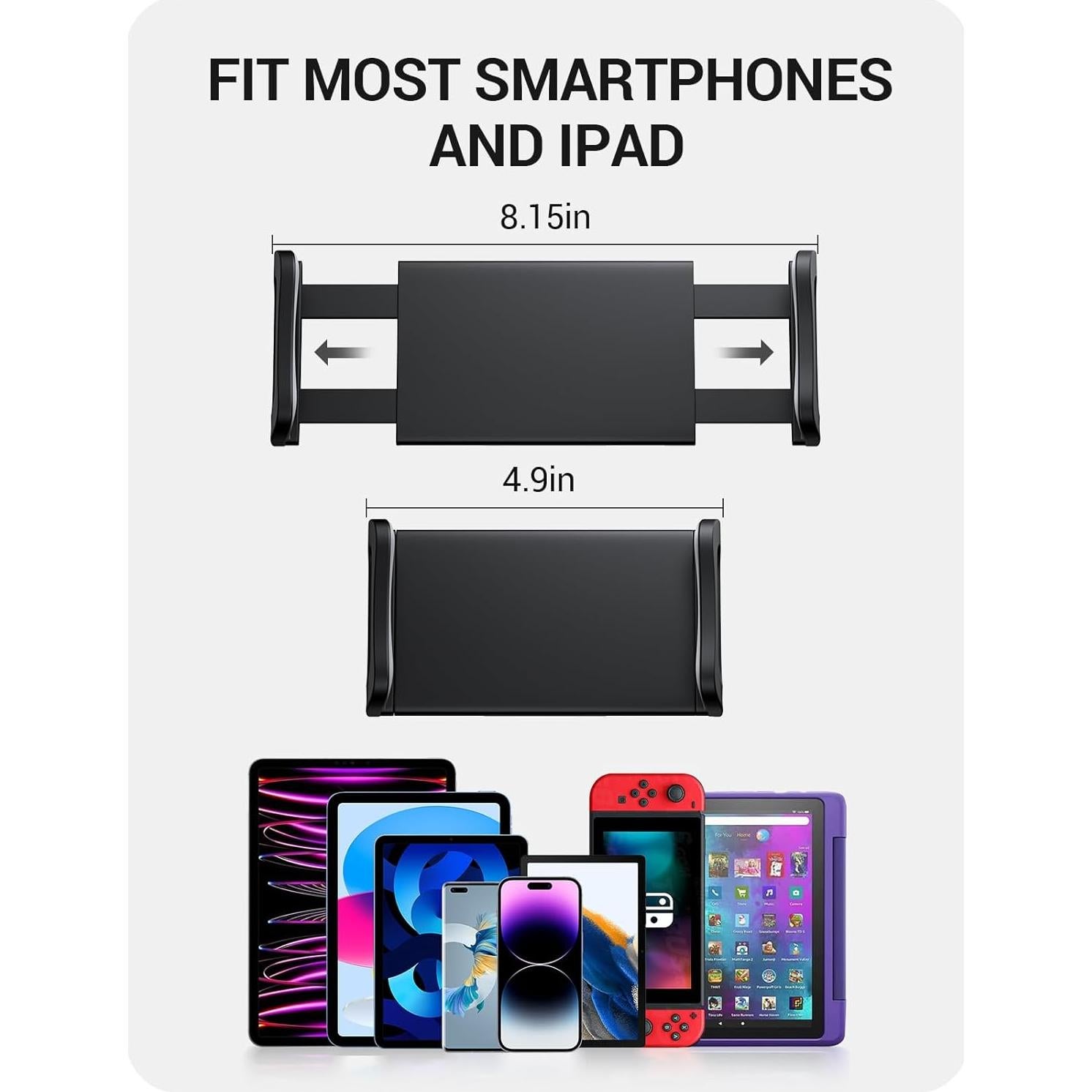 Soporte de Tableta BASENOR para Tesla Model Y/3/S/X - Rotación 360°