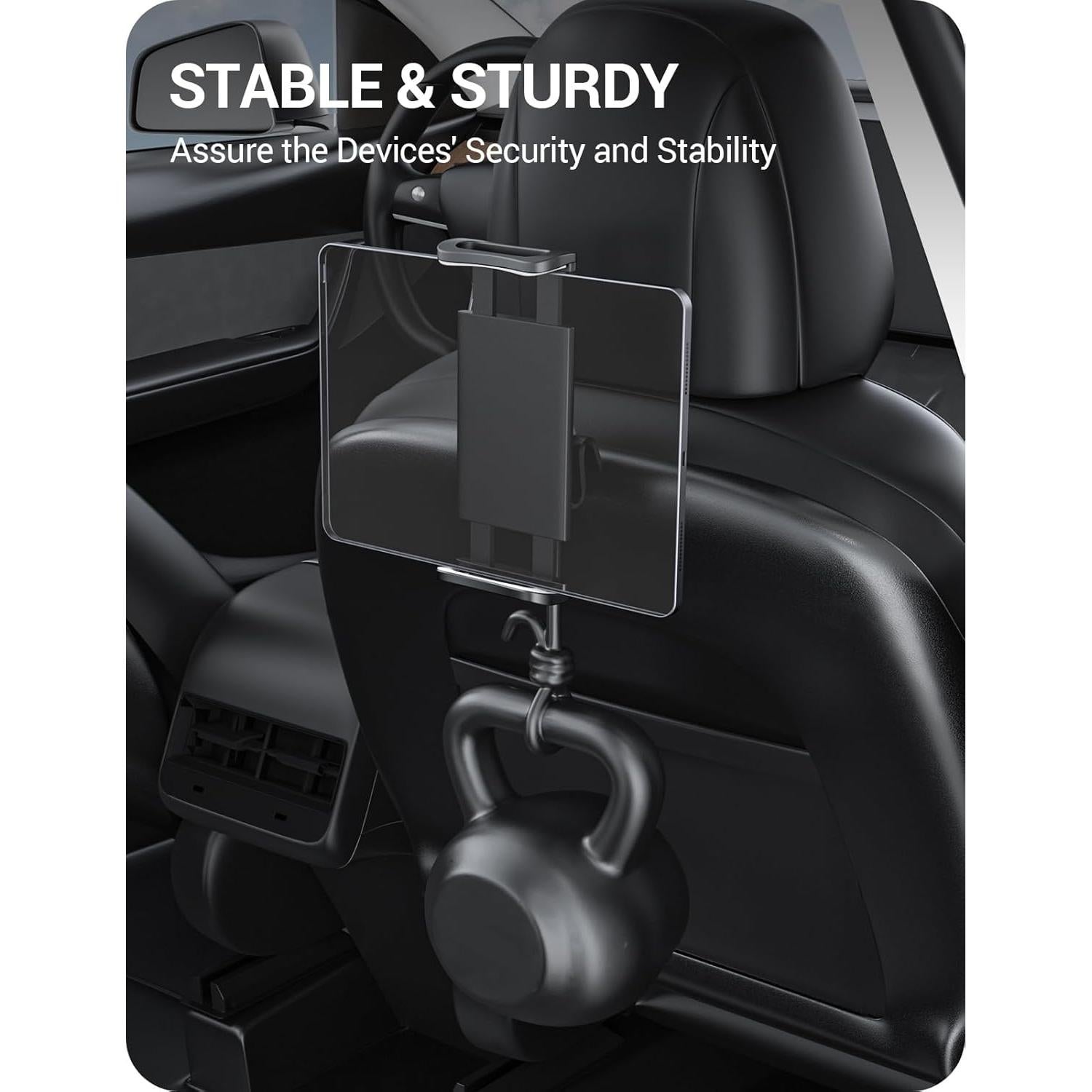 Soporte de Tableta BASENOR para Tesla Model Y/3/S/X - Rotación 360°