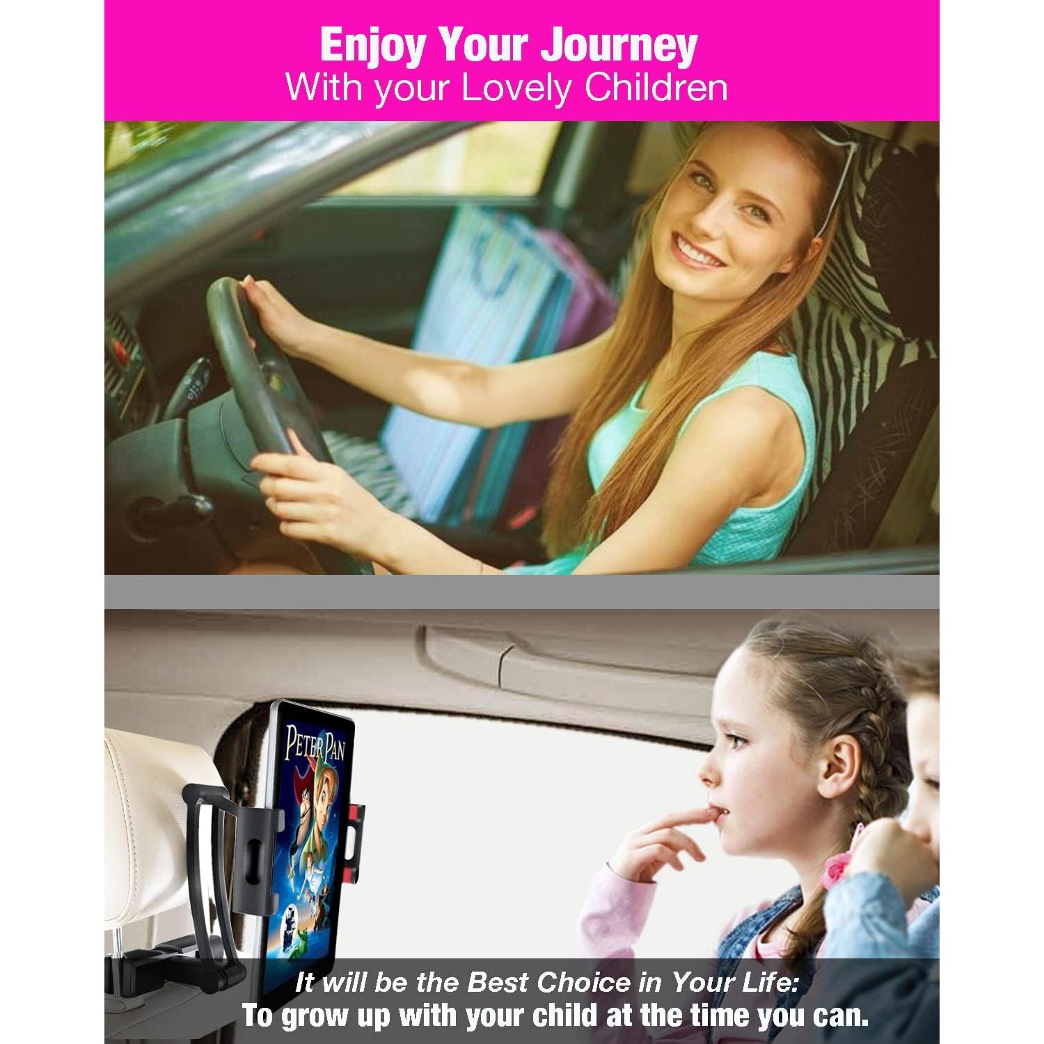 Soporte de Tablet Ajustable INNOMAX para Asiento Trasero 5-13"