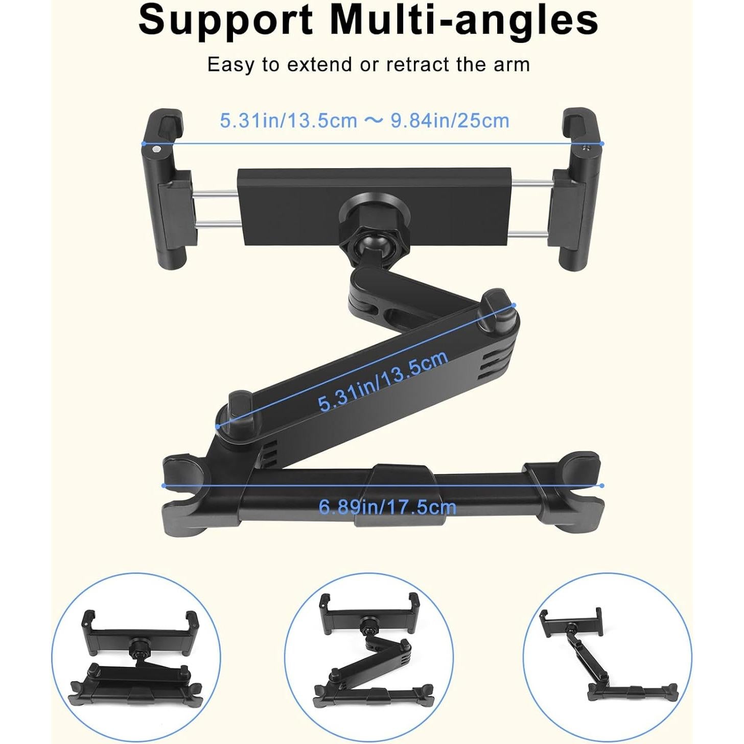 Soporte para Tableta Kairiyard para Coche 3 en 1 Ajustable