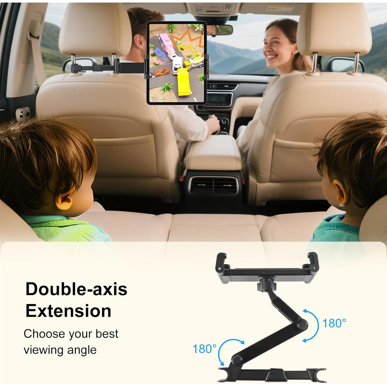 Soporte para Tableta Kairiyard para Coche 3 en 1 Ajustable