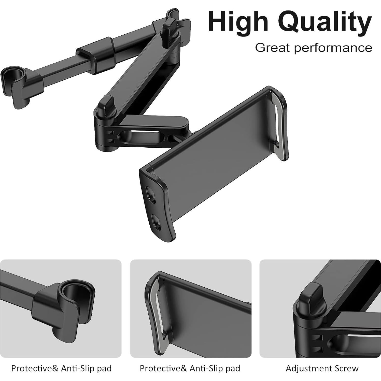 Soporte de Reposacabezas para Tablet y Teléfono Uniwit Negro