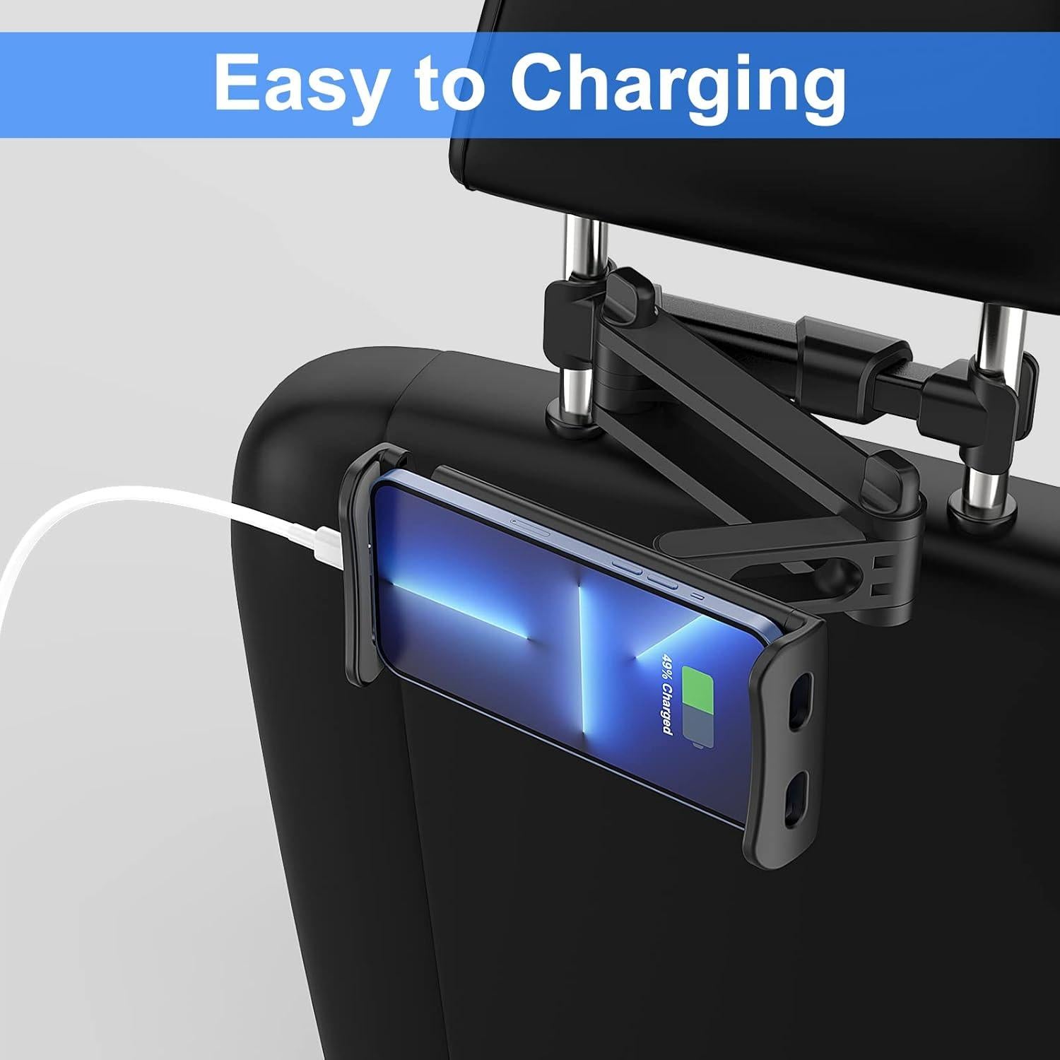 Soporte de Reposacabezas para Tablet y Teléfono Uniwit Negro