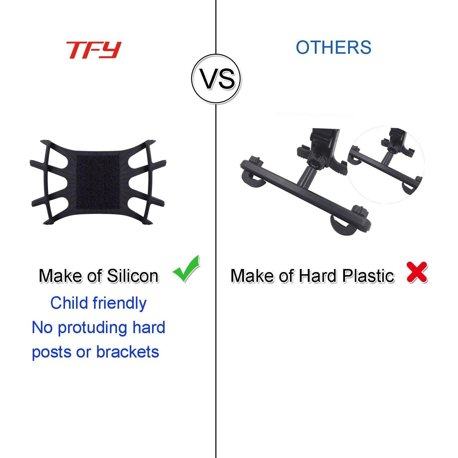 Soporte Universal para Auto TFY con Red de Silicona para Teléfonos y Tabletas