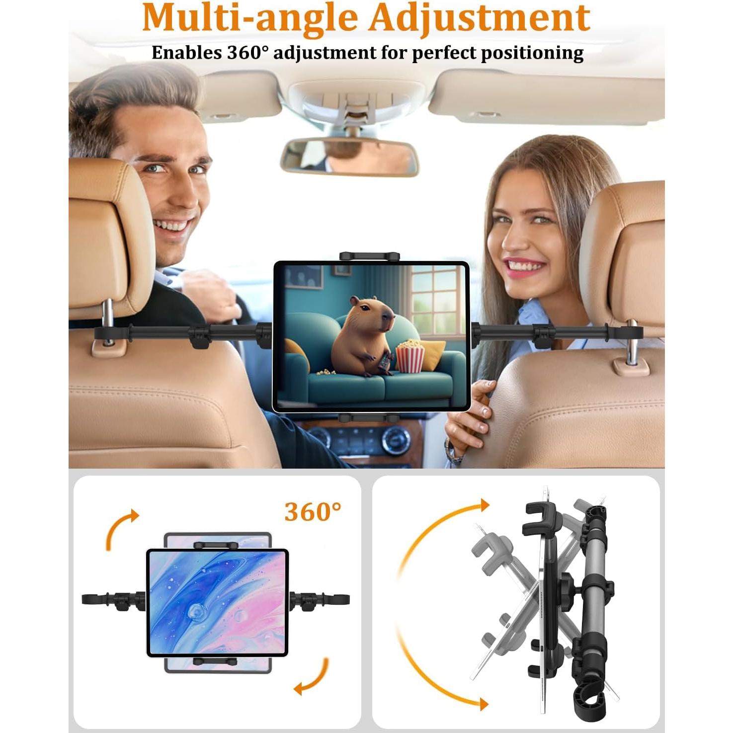 Soporte para Tableta en Reposacabezas de Auto CANHET 41-83cm