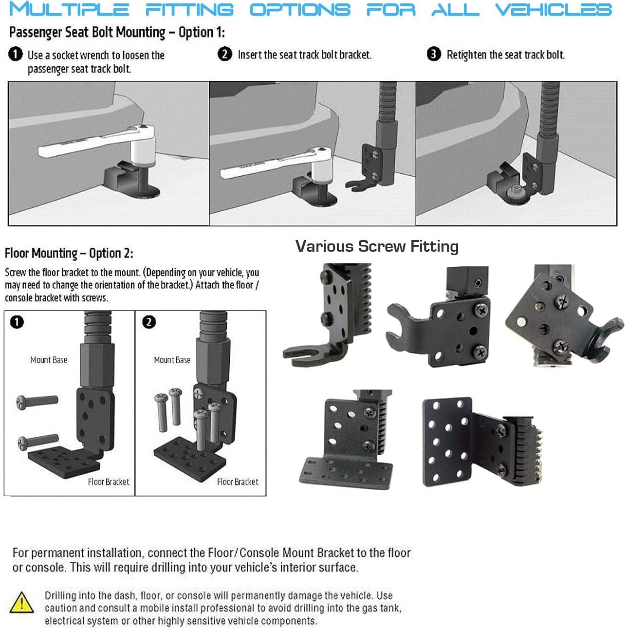 Soporte de Tablet para Auto LycoGear ELD Ajustable 7-14"