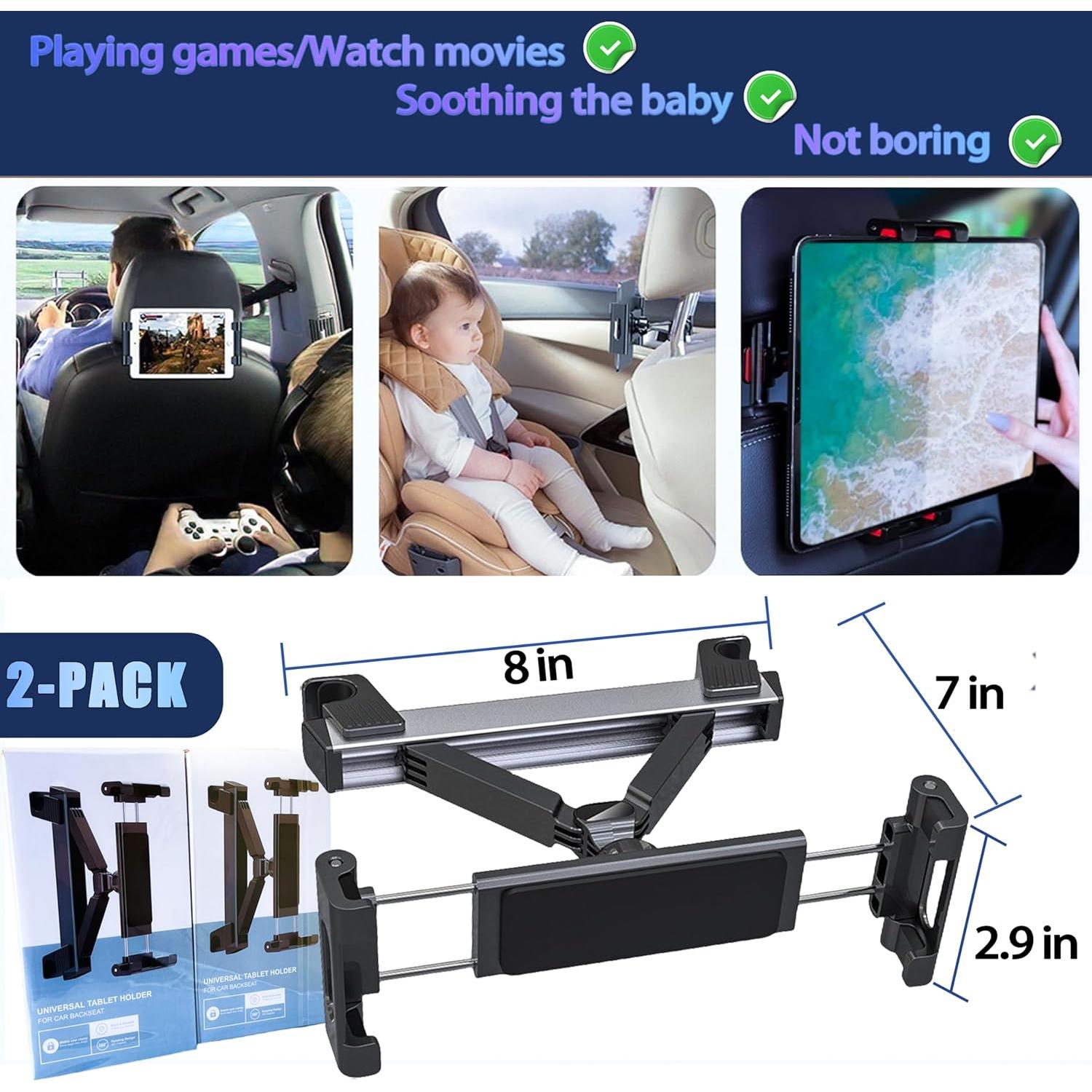 Soporte de Tableta para Reposacabezas YTDSUP - Paquete de 2, Negro