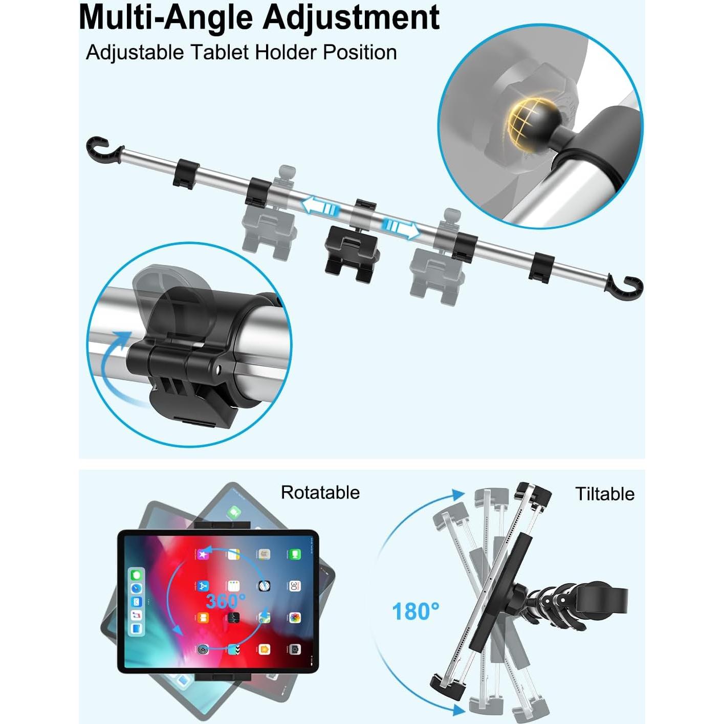 Soporte para Tablet Woleyi en Reposacabezas de Coche 4-13"