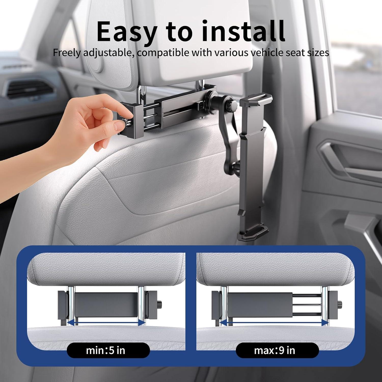 Soporte para Tableta en Reposacabezas Auto Teefeet JLP01A Negro