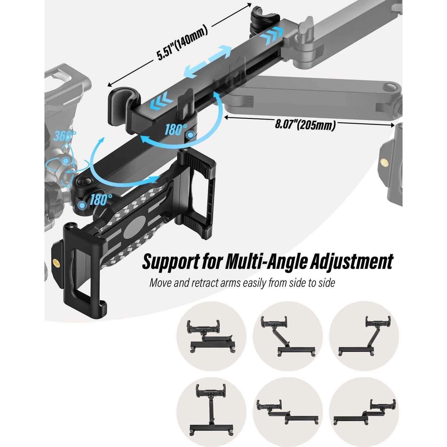 Soporte para Tablet en Reposacabezas Woleyi - 6 a 15.6 Pulgadas