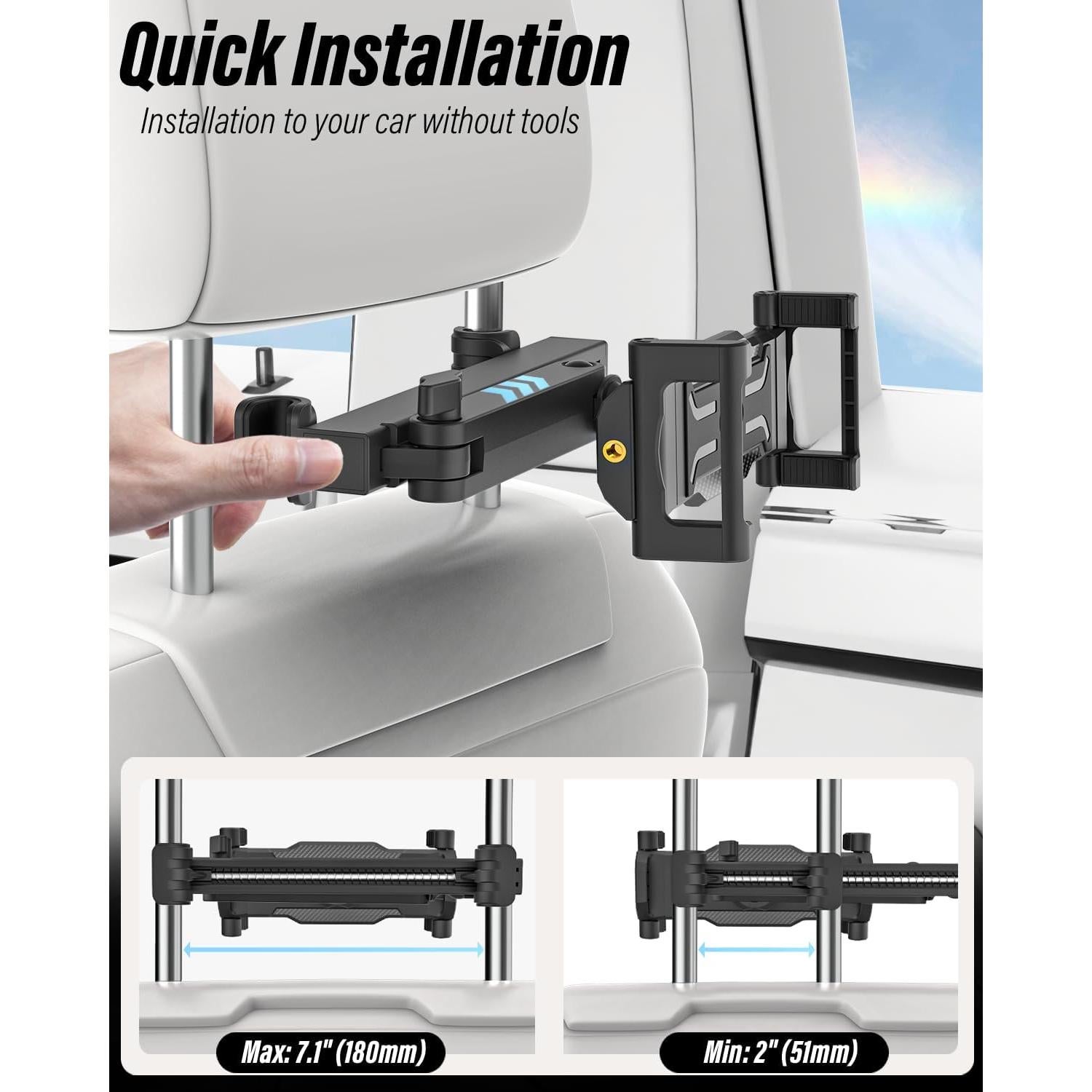 Soporte para Tablet en Reposacabezas Woleyi - 6 a 15.6 Pulgadas