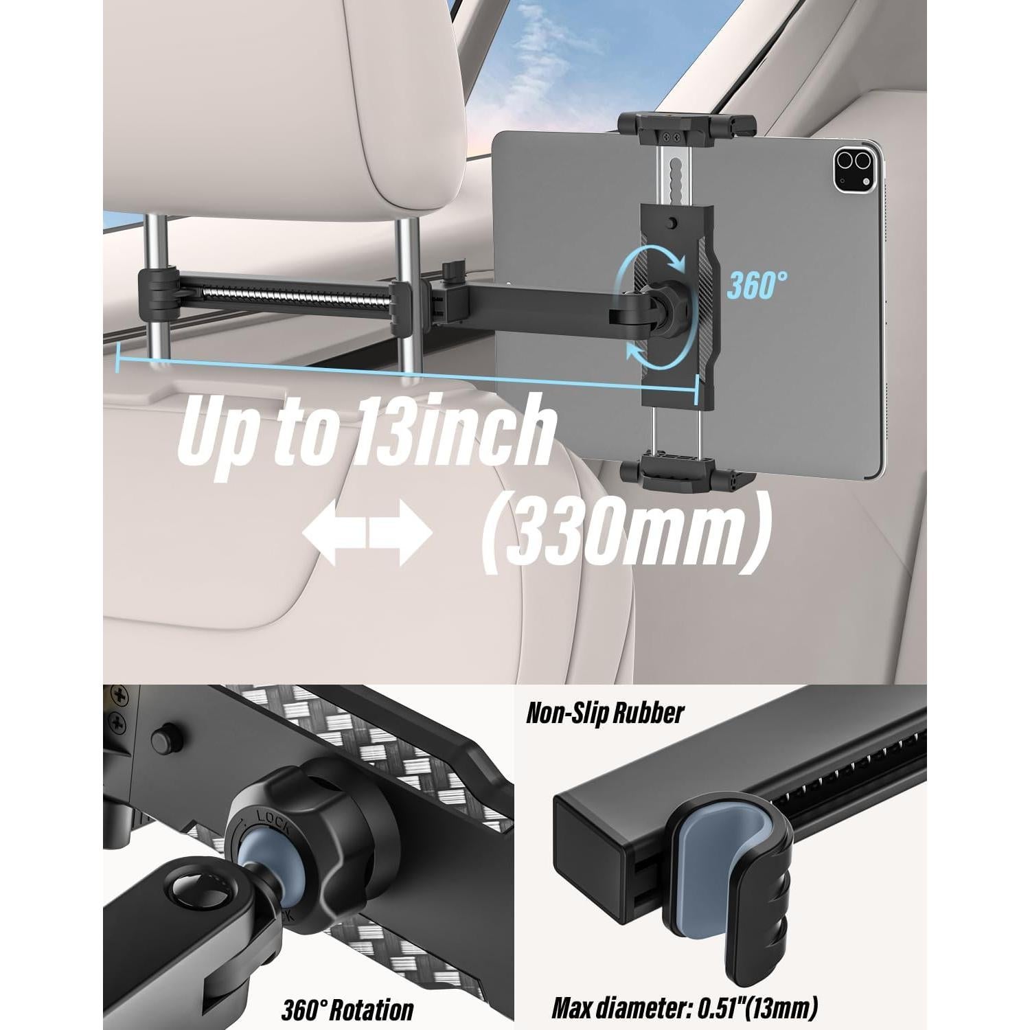 Soporte para Tablet en Reposacabezas Woleyi - 6 a 15.6 Pulgadas
