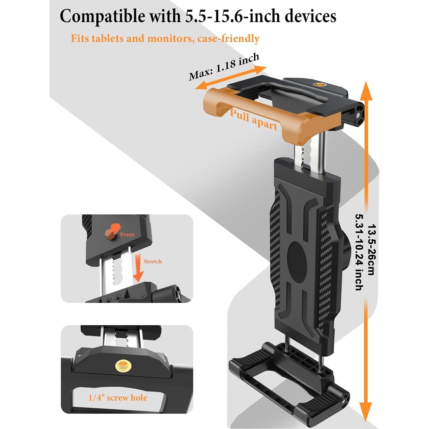 Soporte para Tableta en Reposacabezas WISHCODE Ajustable 5.5-15.6"