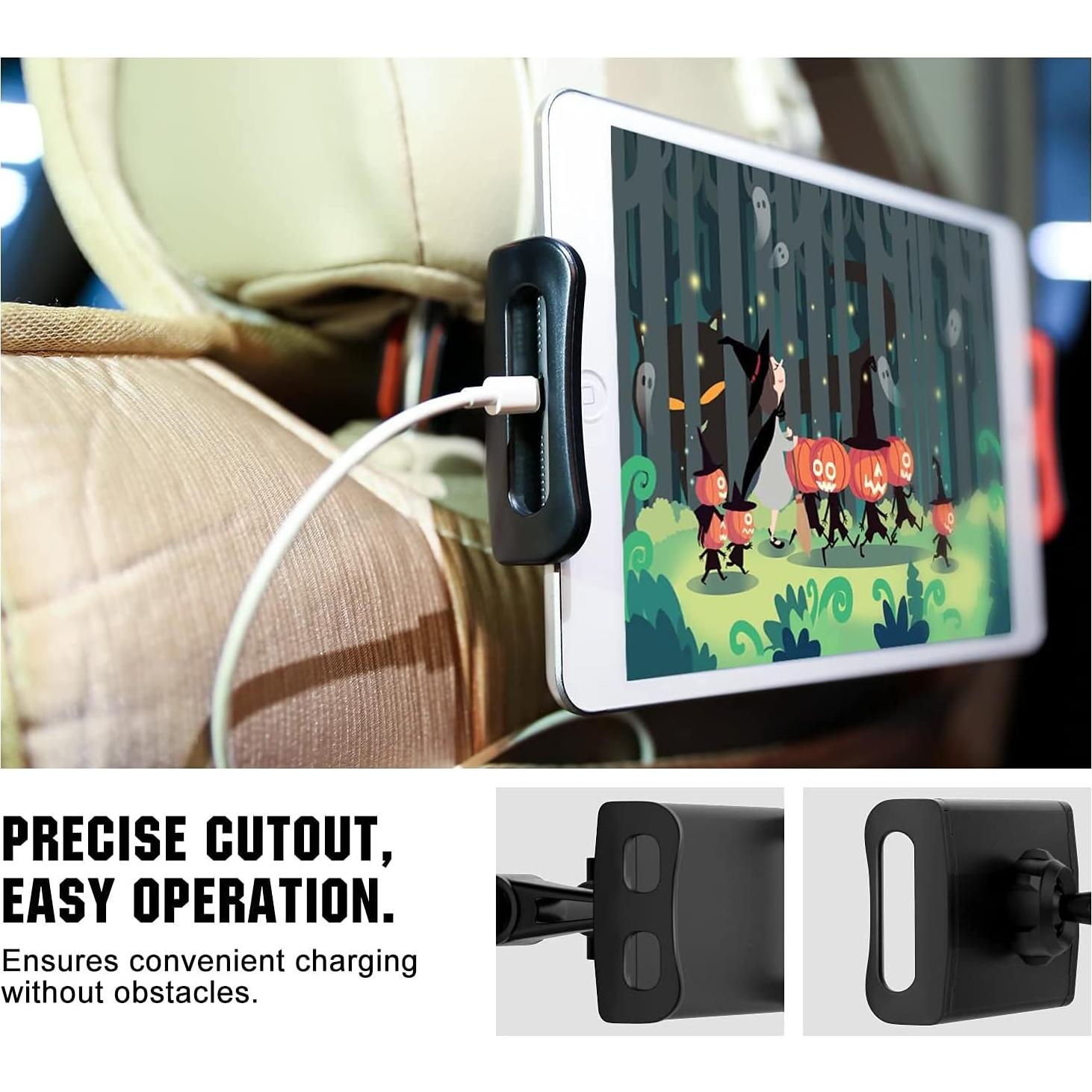 Soporte de Tableta para Reposacabezas de Auto SALEX Negro