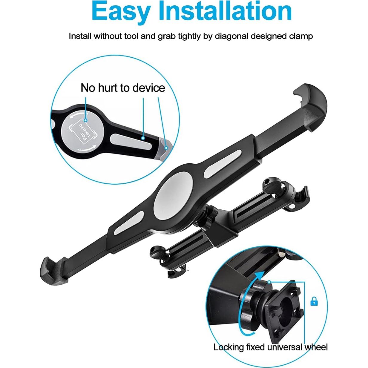 Soporte Universal para Tabletas Phichy en Reposacabezas Auto 9.5-14.5"