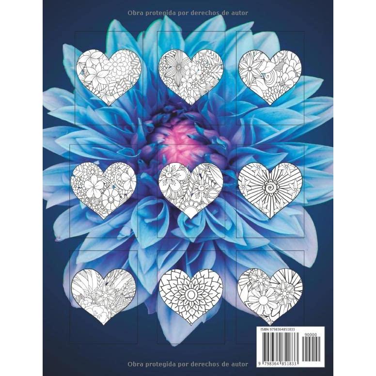 Libro de Colorear 100 Mandalas de Corazones: Libro para Colorear para Adultos con Corazones de Mandala (Libros de Colorear Creativos) (Spanish Edition)