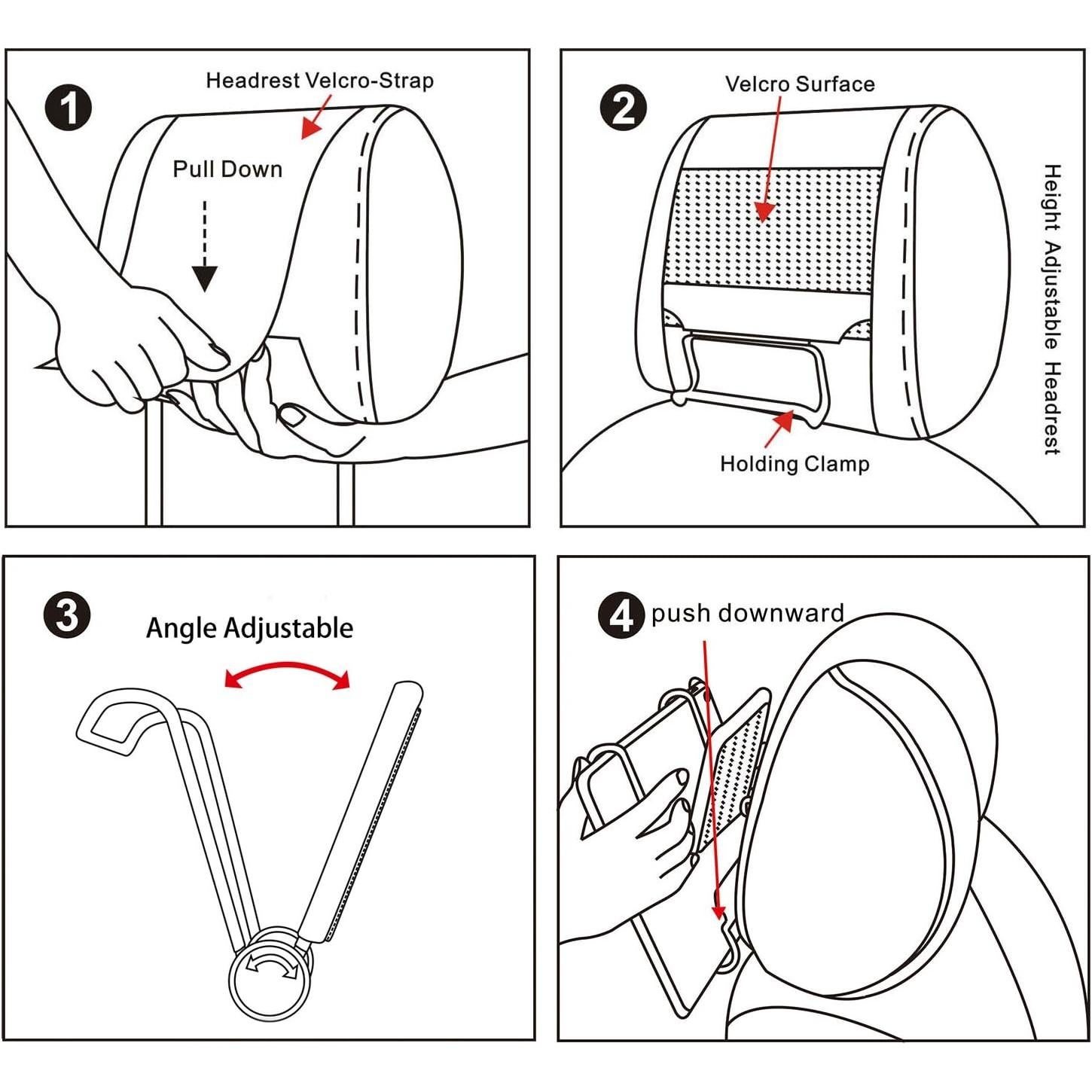 Soporte Universal para Reposacabezas TFY para Tablets 15-33 cm