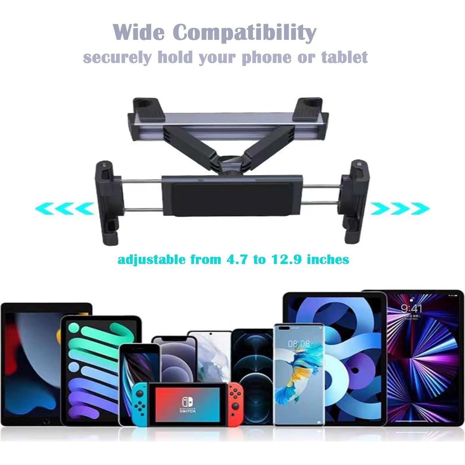Soporte de Tablet para Coche Sumcoo Universal Ajustable 4.7-12.9"