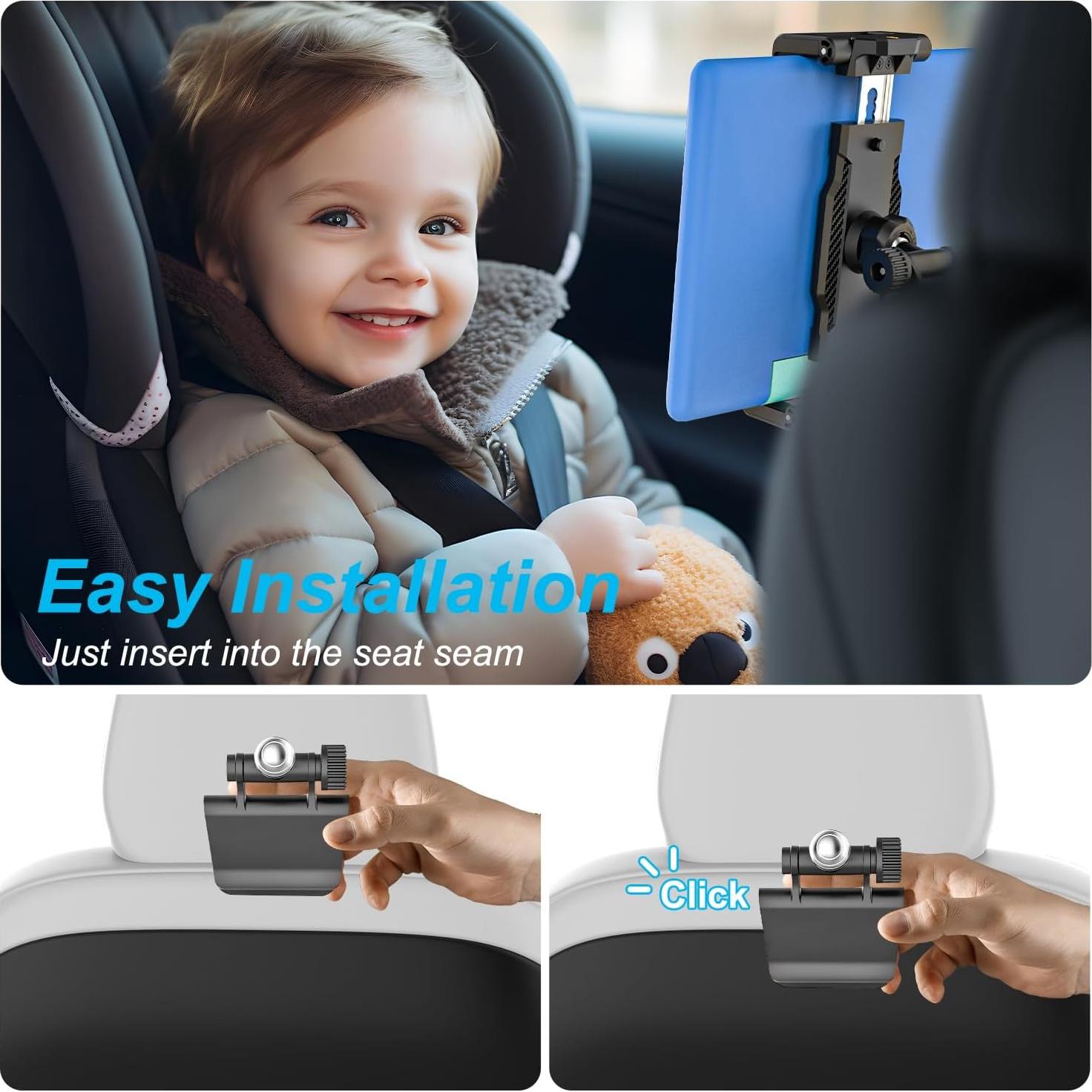 Soporte de Auto INSSKY Ajustable 360° para Tabletas 15.5-39.4 cm