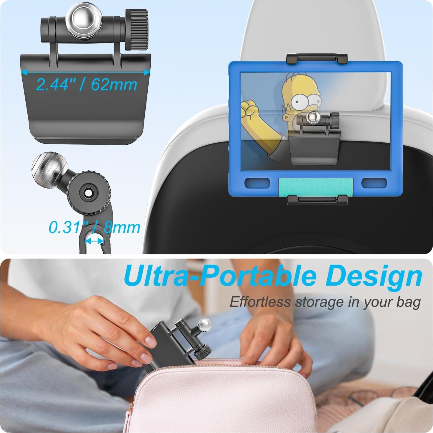 Soporte de Auto INSSKY Ajustable 360° para Tabletas 15.5-39.4 cm