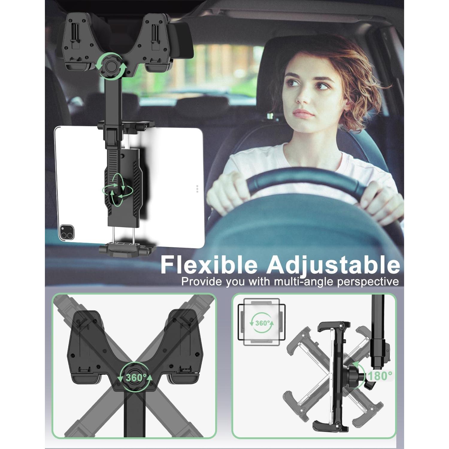 Soporte de Tableta para Espejo Retrovisor FreeSave 360° Ajustable