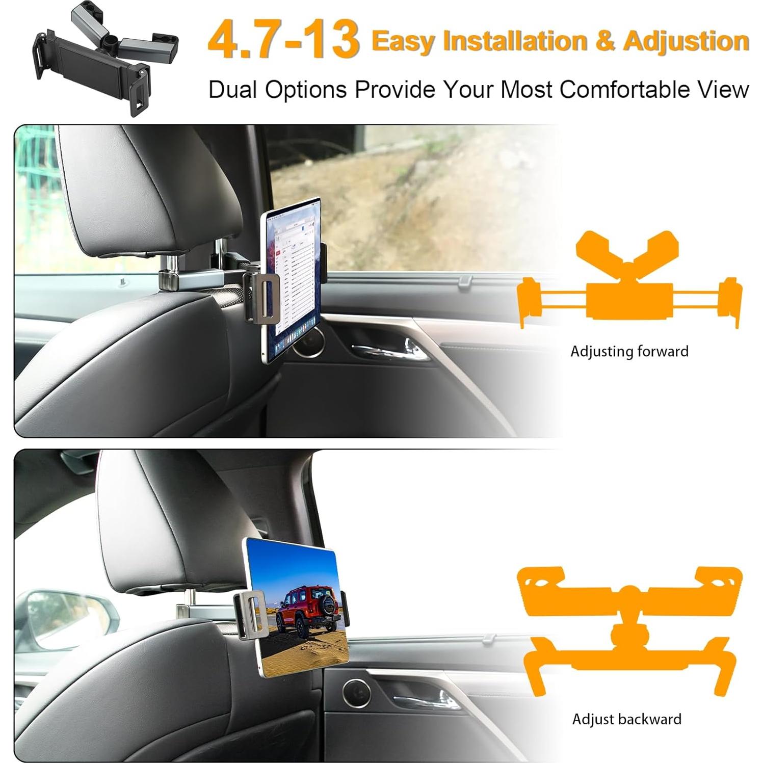 Soporte para iPad UREHEPO para Reposacabezas de Coche 11.94-33.02 cm