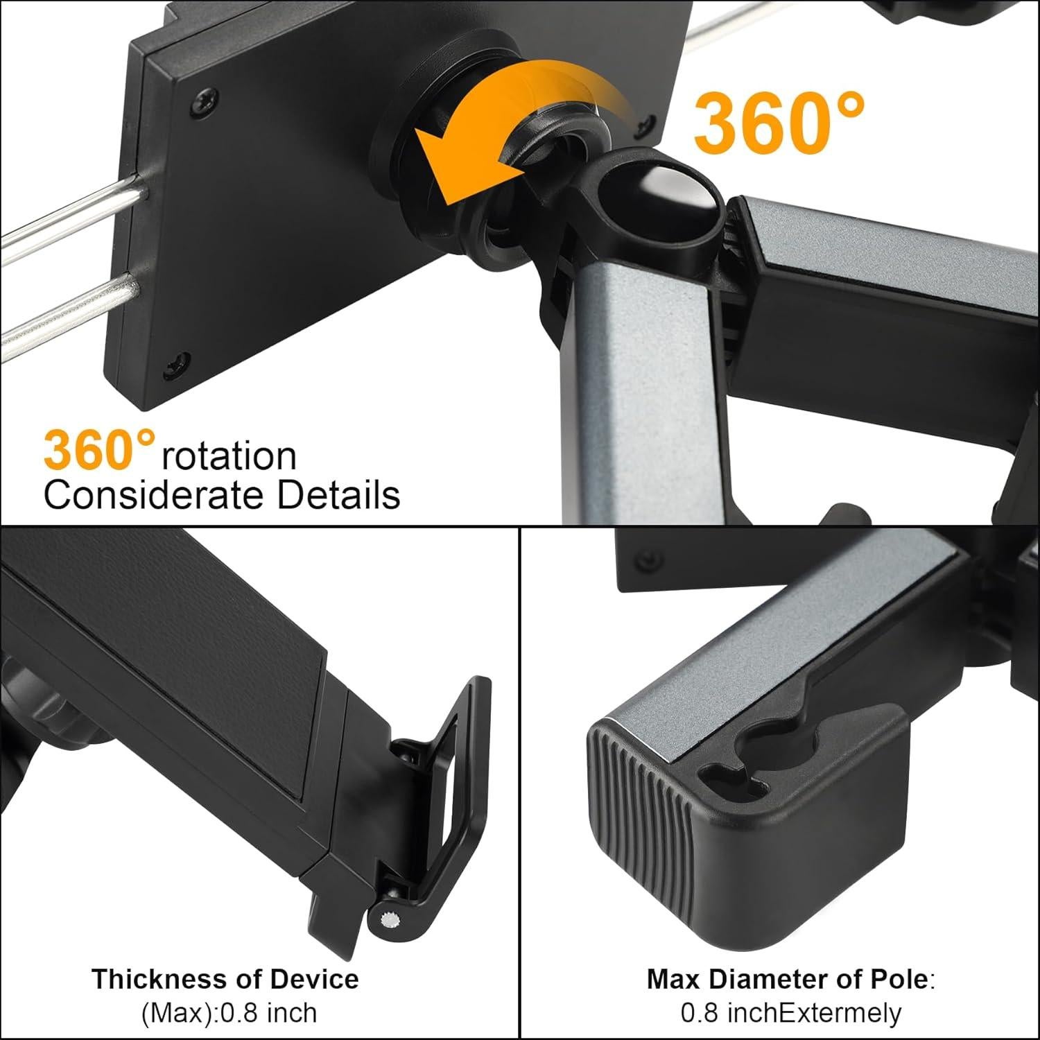 Soporte para iPad UREHEPO para Reposacabezas de Coche 11.94-33.02 cm