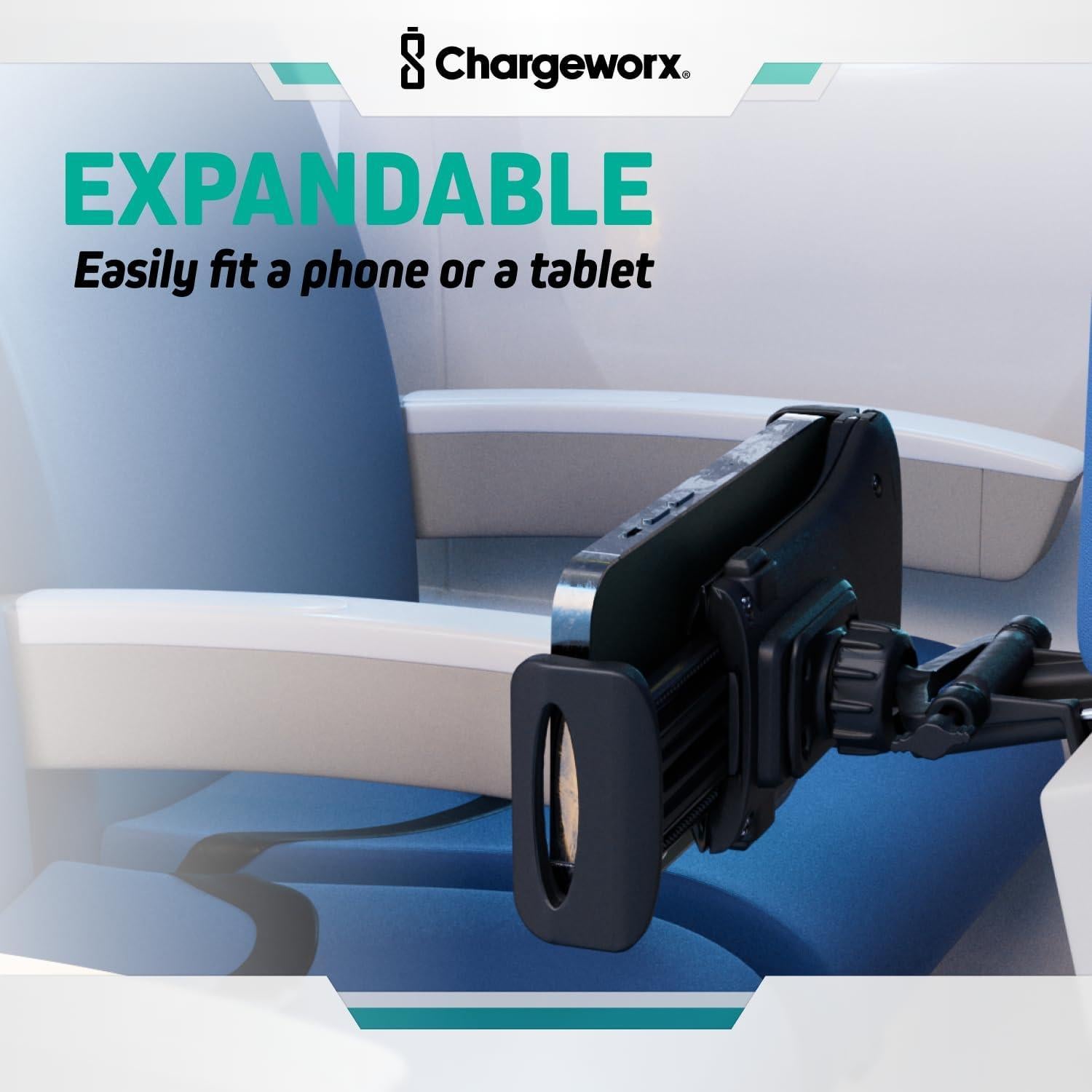 Soporte de Tableta Chargeworx para Avión y Tren 360°