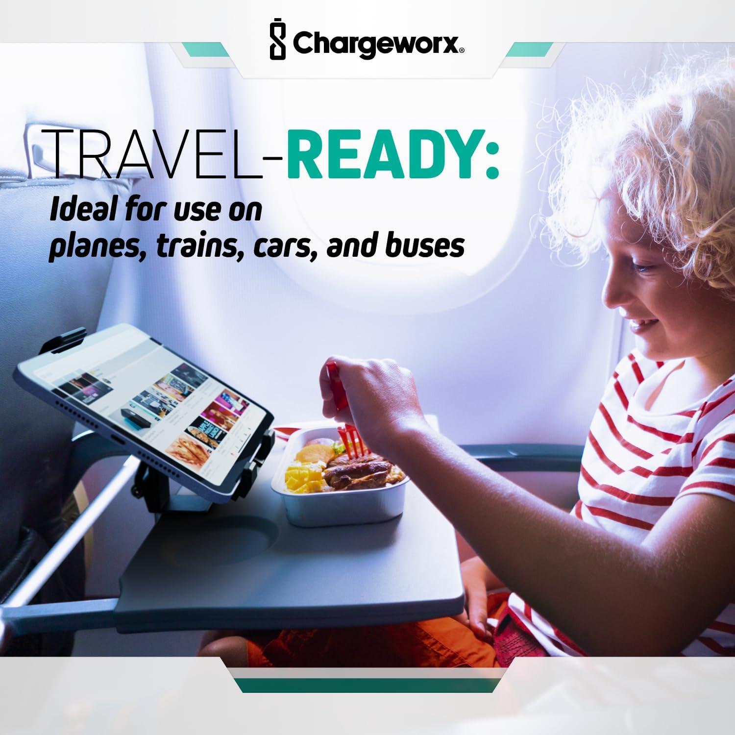 Soporte de Tableta Chargeworx para Avión y Tren 360°