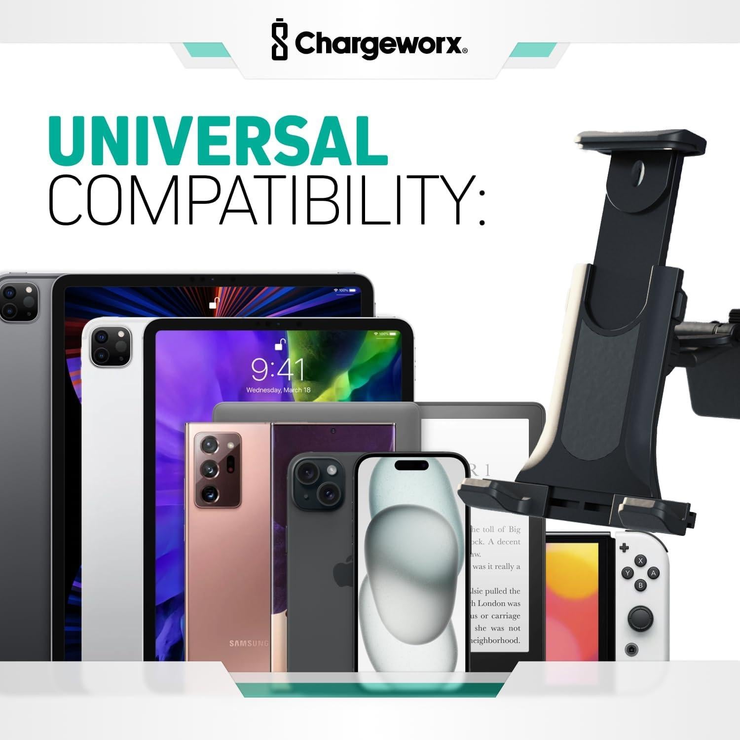 Soporte de Tableta Chargeworx para Avión y Tren 360°