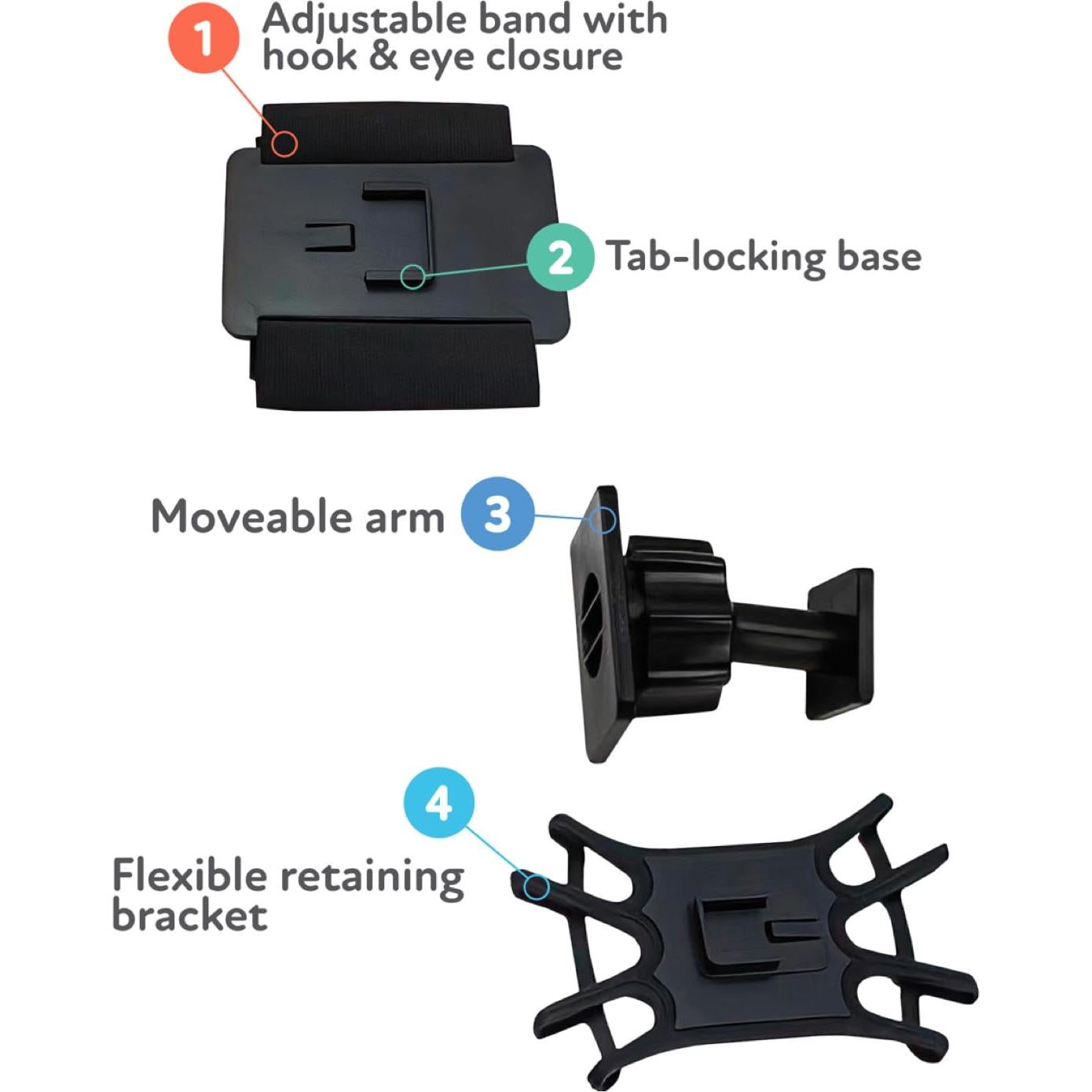 Soporte de Tableta Nuby para Reposacabezas - Ajustable y Antideslizante