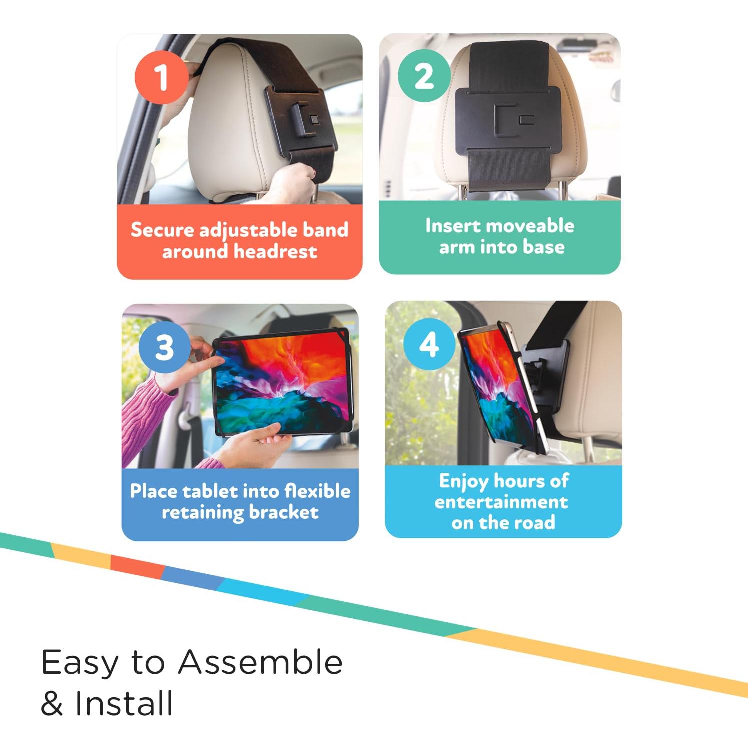 Soporte de Tableta Nuby para Reposacabezas - Ajustable y Antideslizante