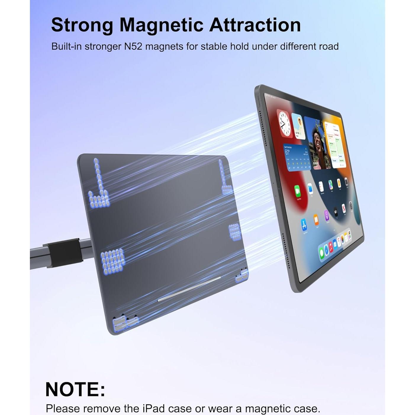 Soporte Magnético para Tablet QJYKIONE iPad Pro 12.9 y Air 13