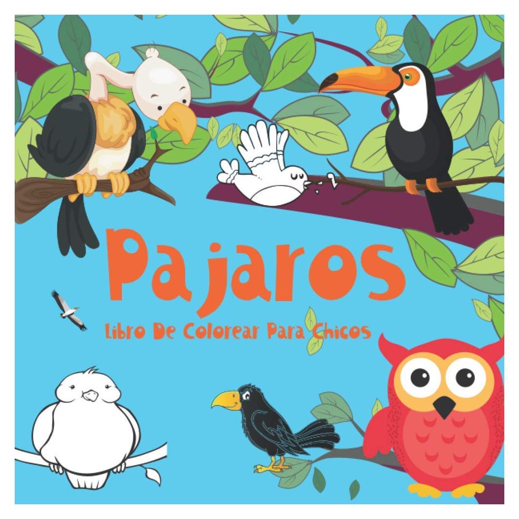 Pajaros Libro De Colorear Para Chicos.: Imágenes compuestas para niños de 4 a 8 años. Aprendiendo coloreando. Diviértete. Buena suerte !!! (Libros De Colorear Para Chicos 4-8 años.) (Spanish Edition)