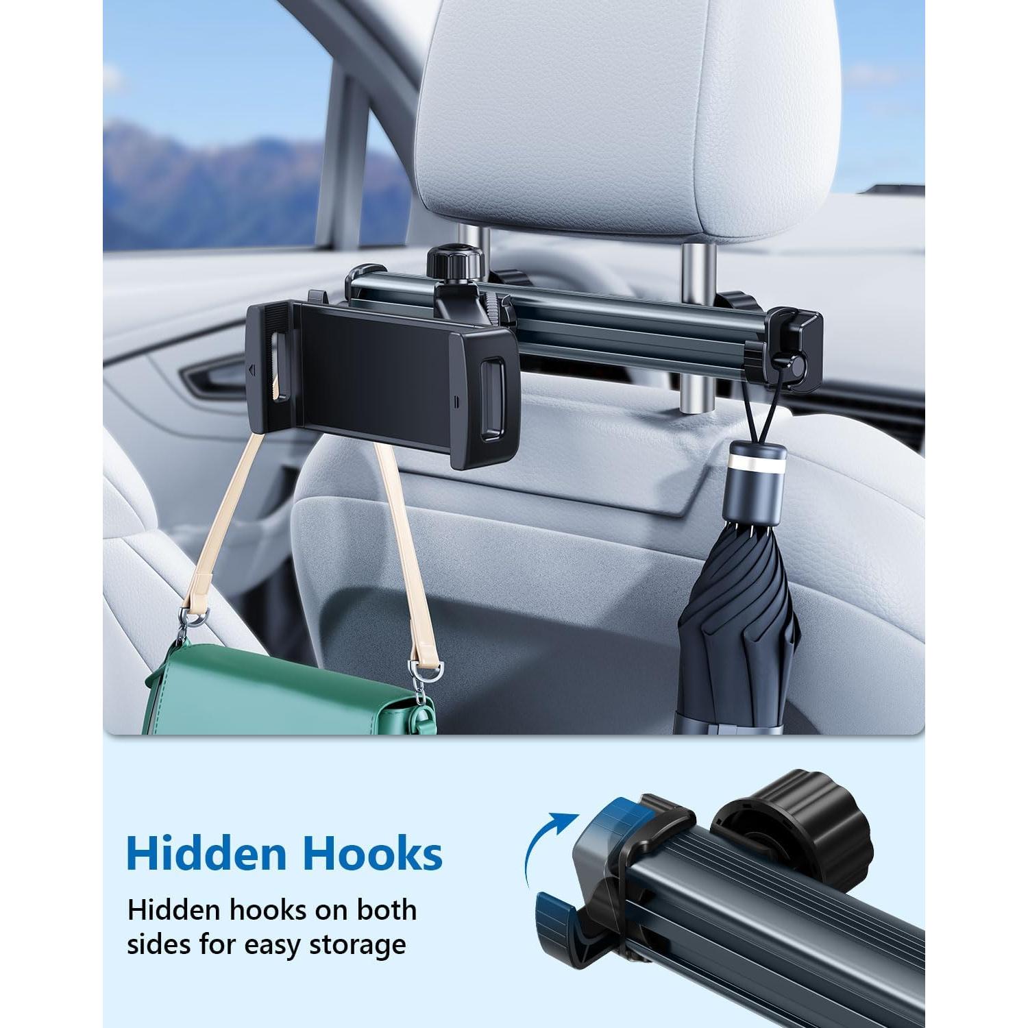 Soporte para Tableta en Reposacabezas de Coche OATSBASF Gris