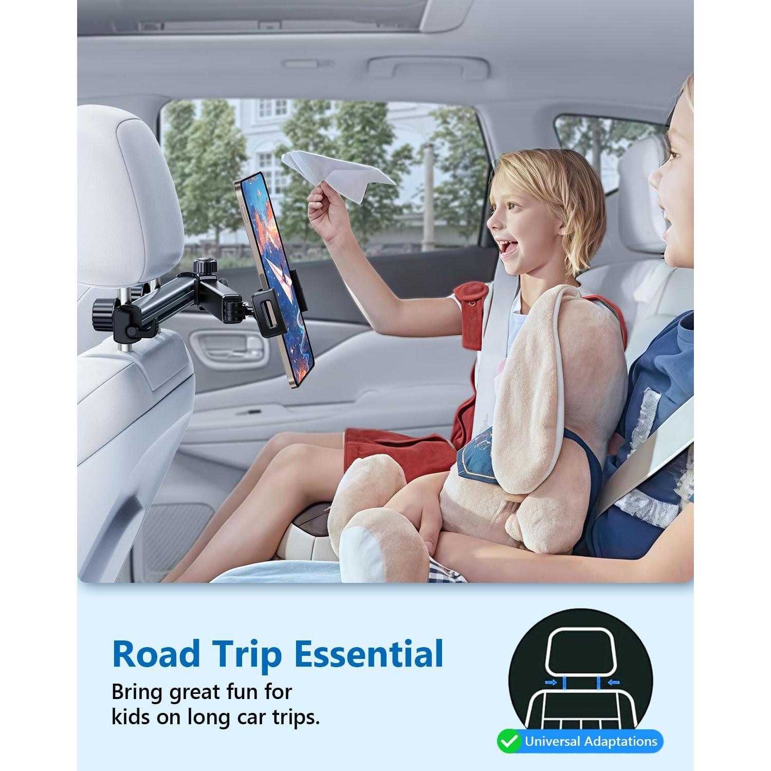 Soporte para Tableta en Reposacabezas de Coche OATSBASF Gris
