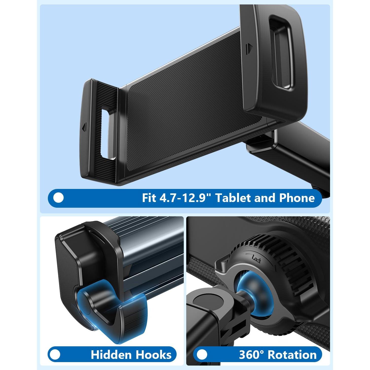 Soporte para Tableta en Reposacabezas de Coche OATSBASF Gris