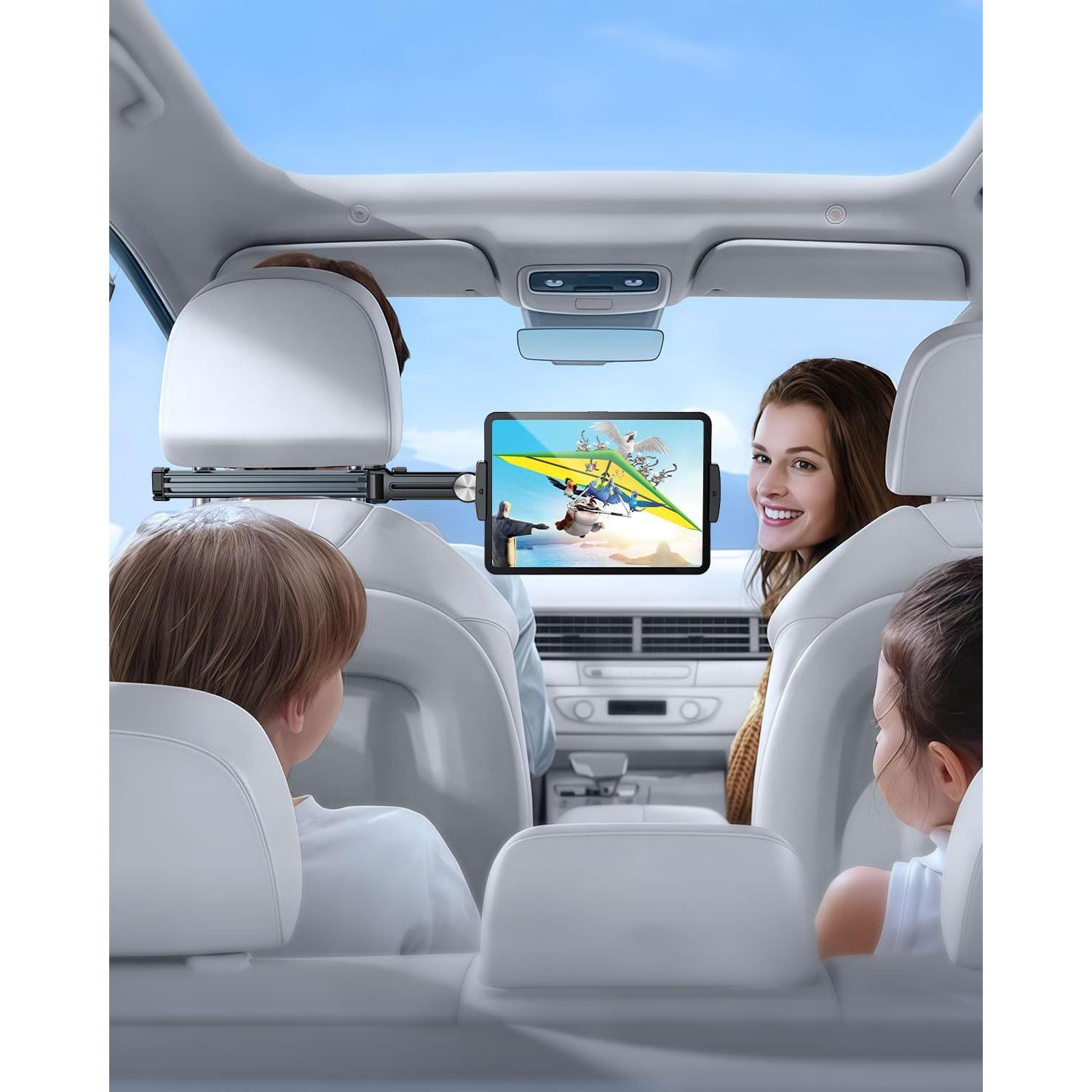 Soporte para Tableta en Reposacabezas de Coche OATSBASF Gris