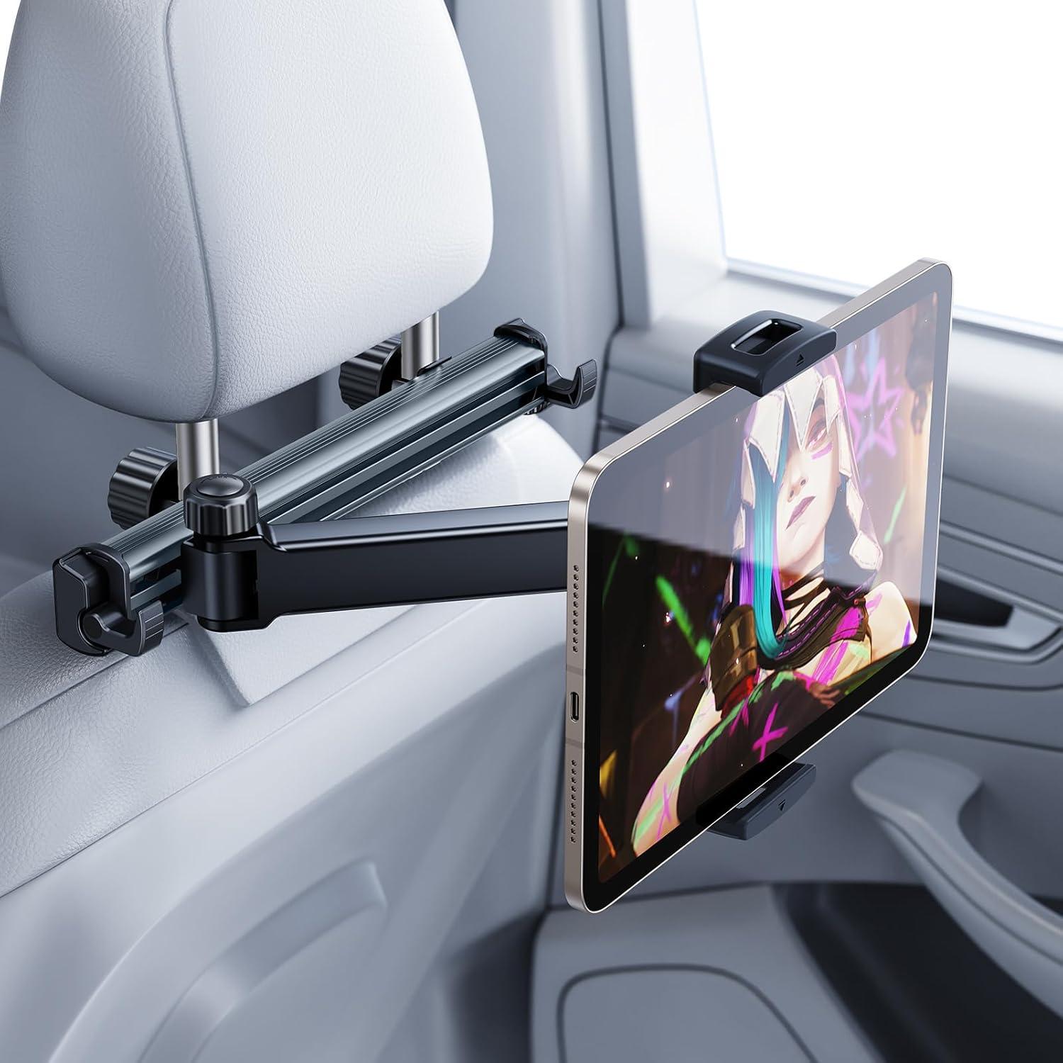 Soporte para Tableta en Reposacabezas de Coche OATSBASF Gris