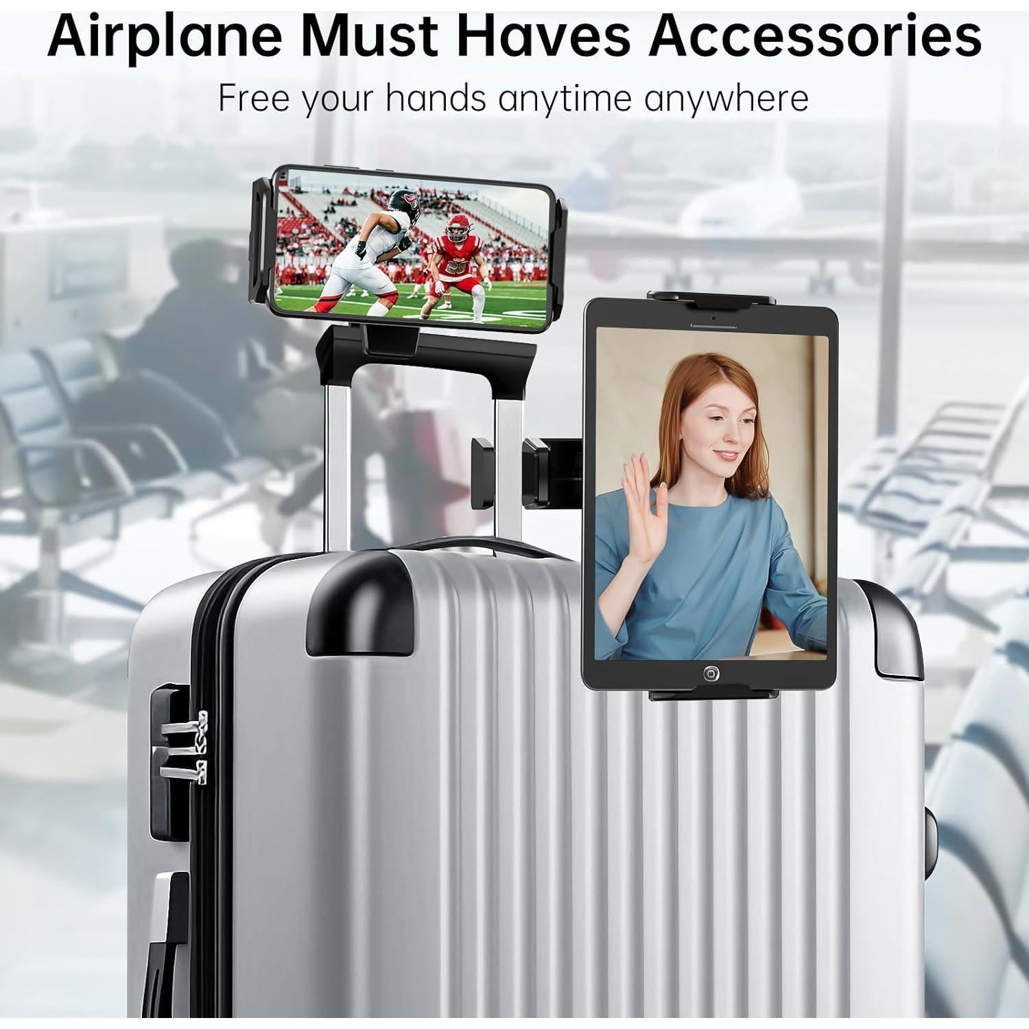 Soporte para Tableta de Avión Vizzicool Ajustable 360° 5.9-9.8"