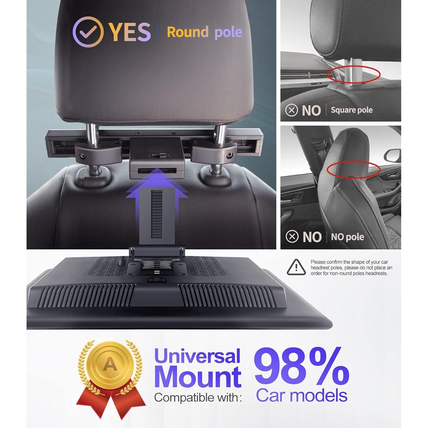 Monitor de Cabeza de Auto Seventour 12.4" Android 4K Touch