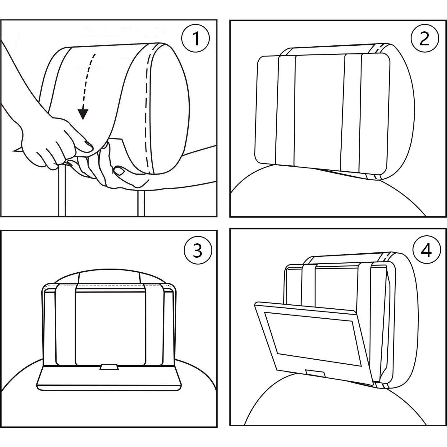 Soporte para Reproductor de DVD Qenker para Reposacabezas 7-12"