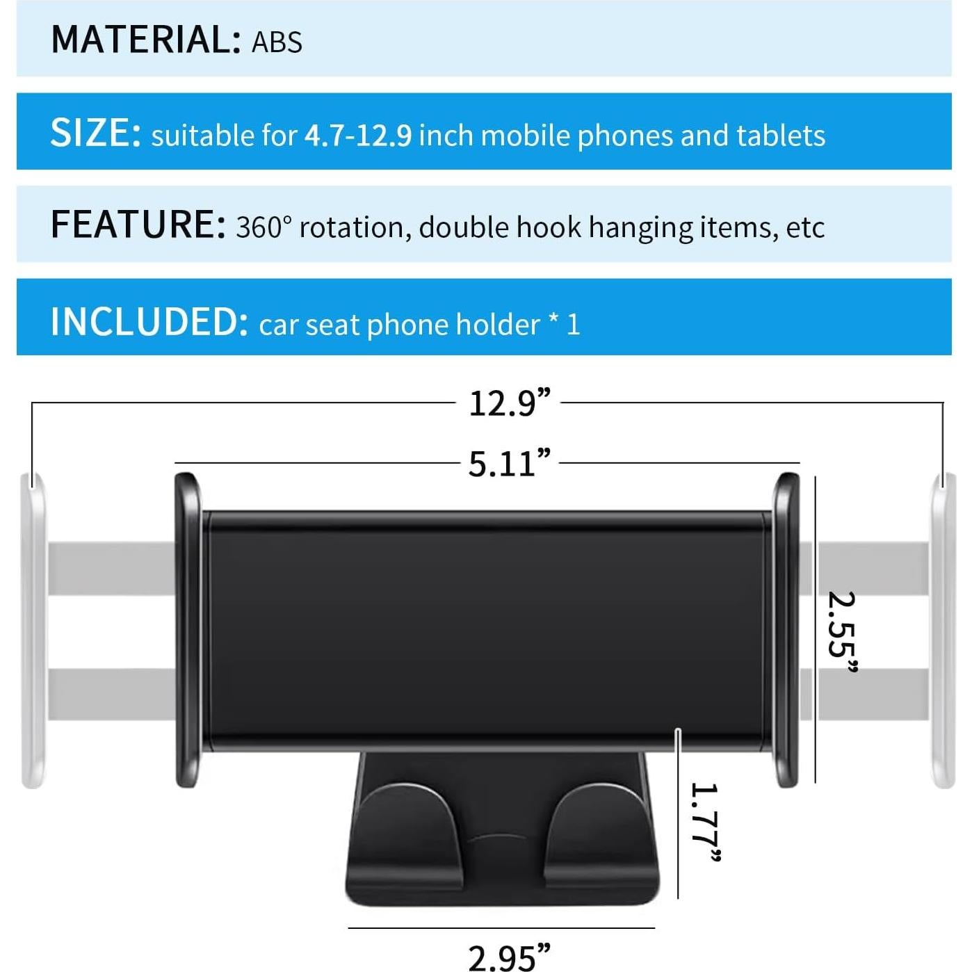 Soporte de Reposacabezas OLizee para Tablet Tesla Model 3/Y
