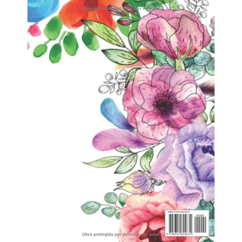 Libro para colorear de niña de las flores para niños: Páginas para colorear de bodas divertidas y fáciles con lindas poses, actividades adorables y ... niñas y niños de 4 a 8 años (Spanish Edition)