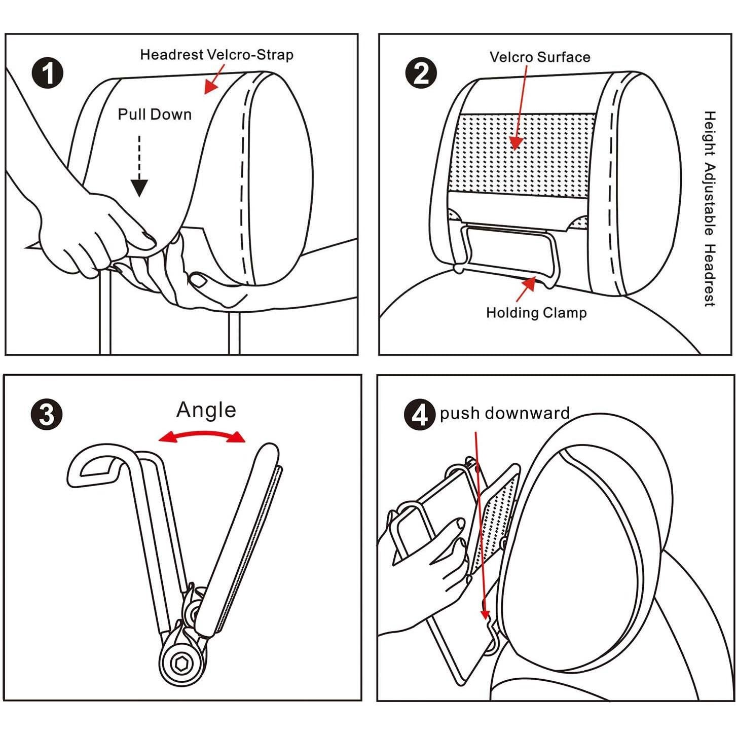 Soporte Universal para Reposacabezas TFY para Tabletas 15-32 cm